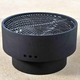 HotSpot Solid Base Revolver Fire Pit w/ Wooden Top