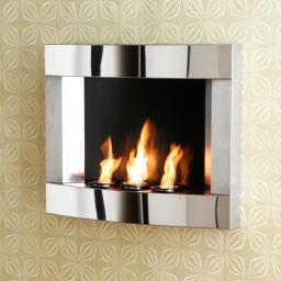 Stainless Steel Wall Mount Fireplace