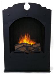 Lakeside Stove SunJel Fireplace - Black Matte Trim