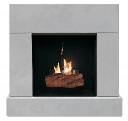 The Zephyr Sunjel Fireplace with Concrete Cast Surround