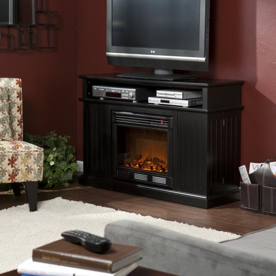 Holly & Martin Fenton Media Electric Fireplace-Black